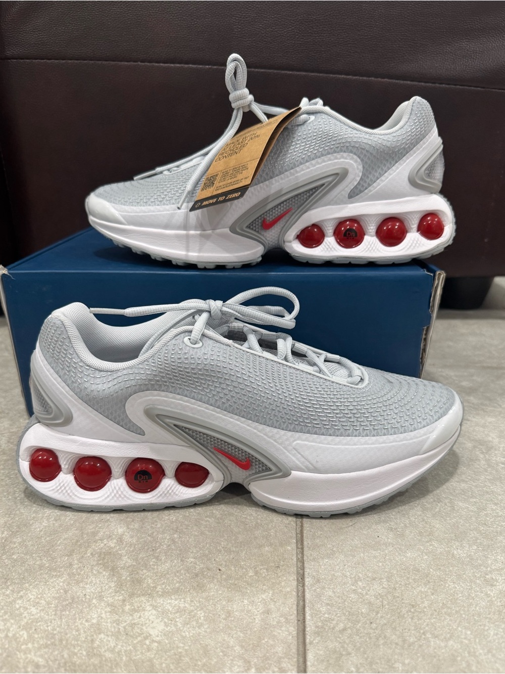 Size 10-Nike Air Max Dn Pure Platinum Metallic Silver